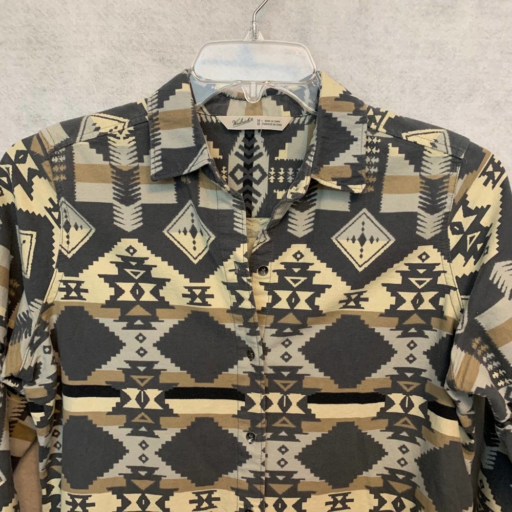 Woolrich Aztec Print Button Down Flannel Shirt Wo… - image 4